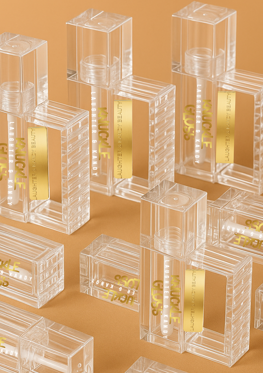 Knuckle Gloss Lipcrylic Veil - A lip gloss designed to wear like  jewellery.